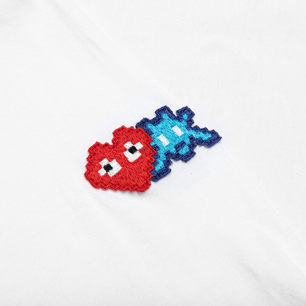 COMME DES GARCONS PLAY X THE ARTIST INVADER WOMEN'S L/S TEE - WHITE - 3