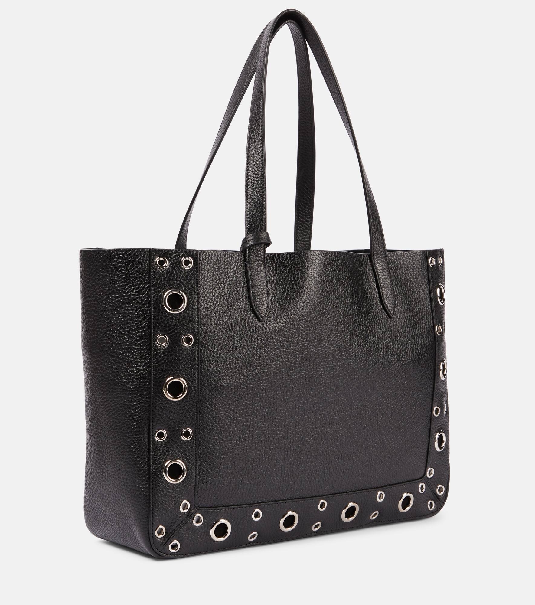 Nellcôte Medium studded leather shopper - 4
