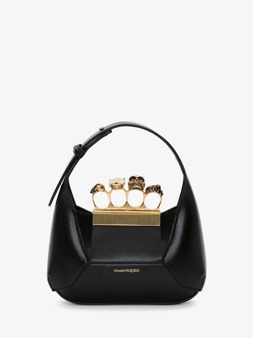 Alexander McQueen Jewelled Hobo Mini Leather Shoulder Bag