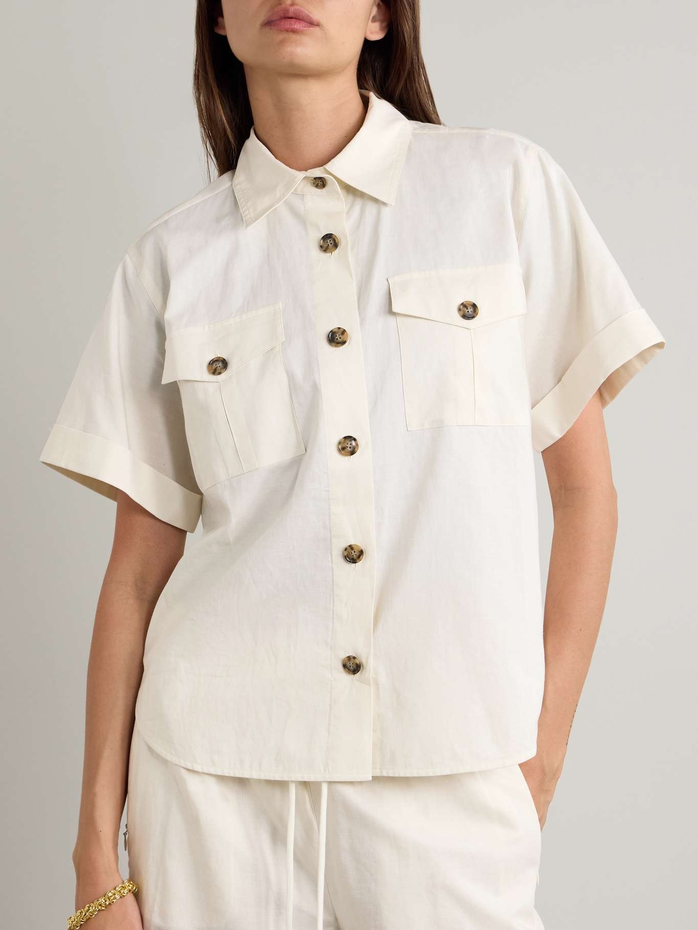 Cotton-blend shirt - 3