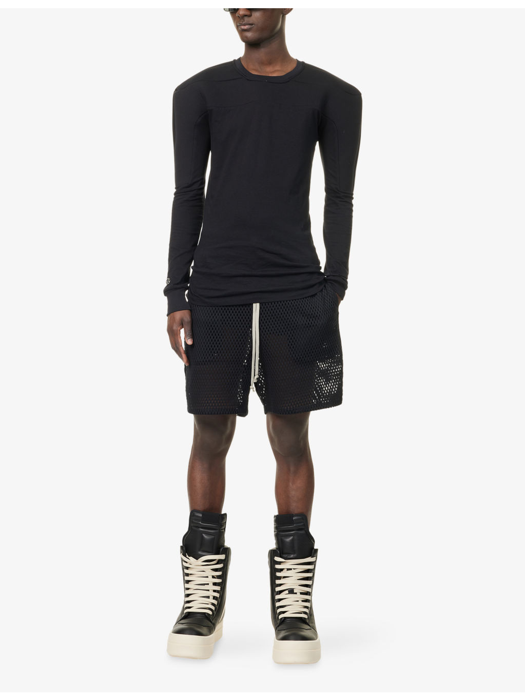Rick Owens X Champion Relaxed-Fit Mesh Cotton Shorts - 2