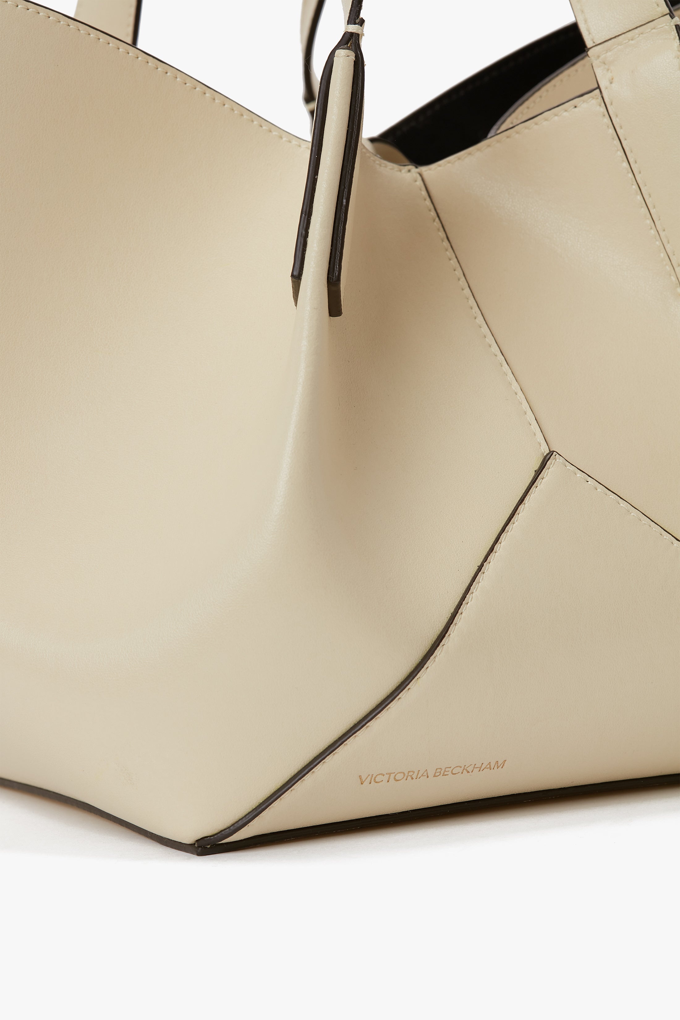W11 Mini Tote Bag In Ivory Leather - 5