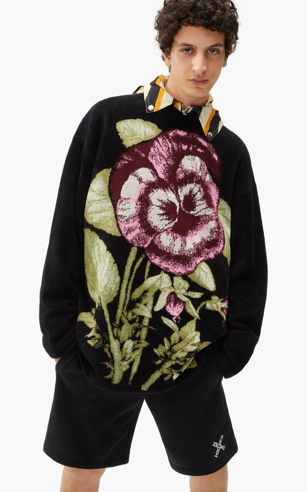 'Pansy' jacquard velour jumper - 2