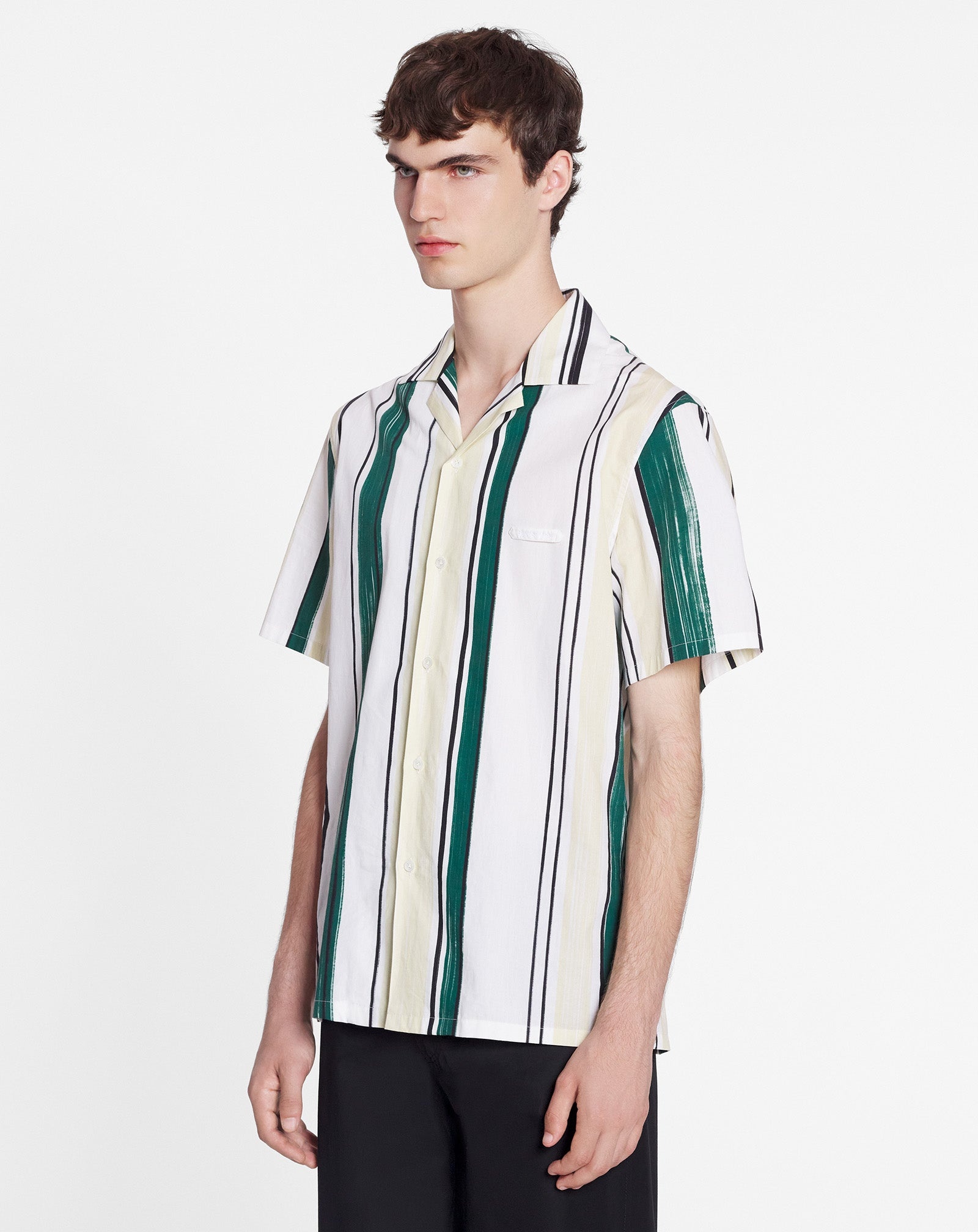 BOWLING SHIRT WITH PRINTED STRIPES - 3