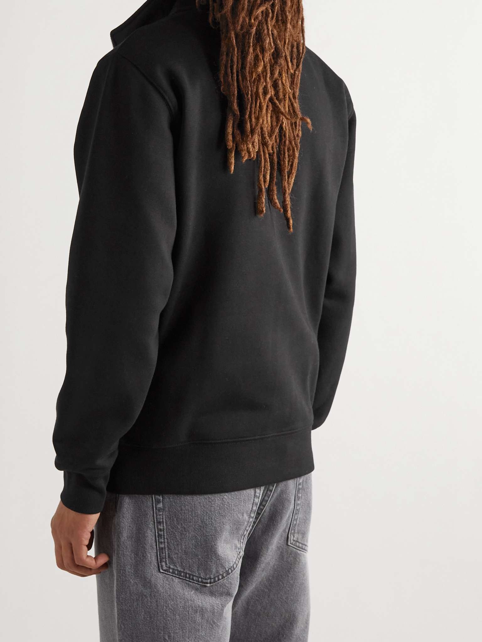 Chase Logo-Embroidered Cotton-Blend Jersey Half-Zip Sweatshirt - 4