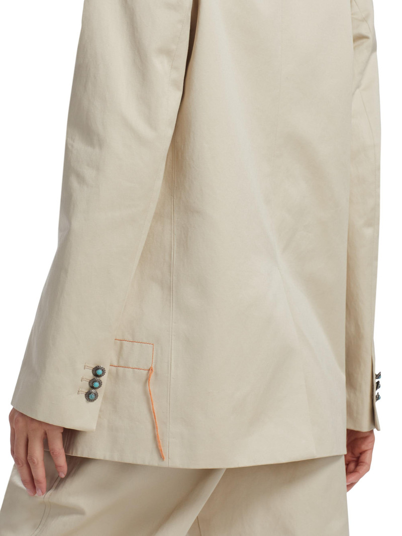 Women's Blaire Relaxed Cotton Blazer - Camel 6