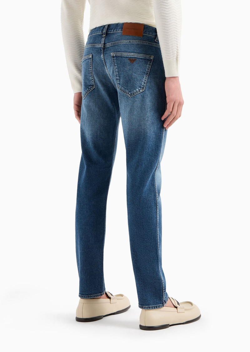 J16 slim-fit, washed denim jeans 3