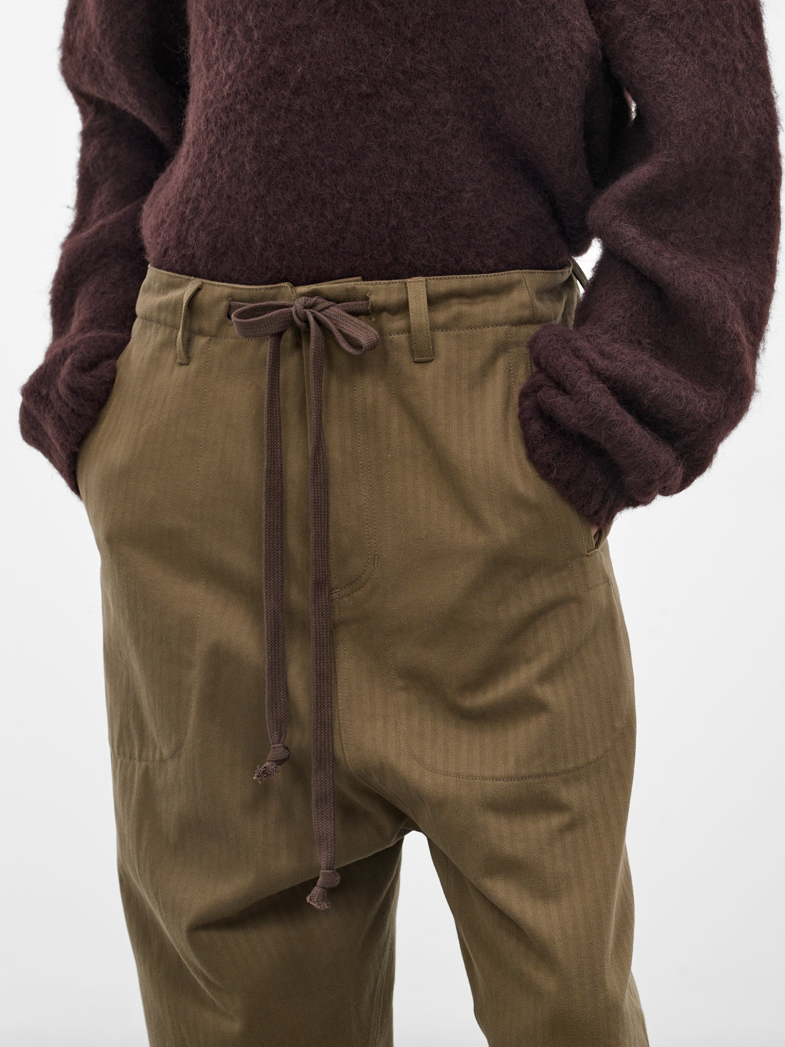 Green Perch Drawstring Trousers - 5