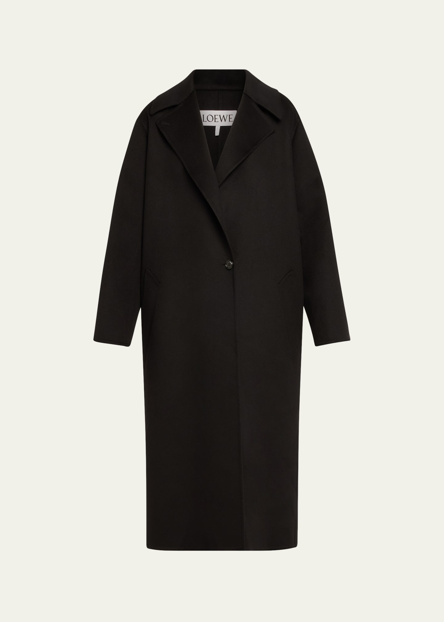 One-Button Wool Coat - 1