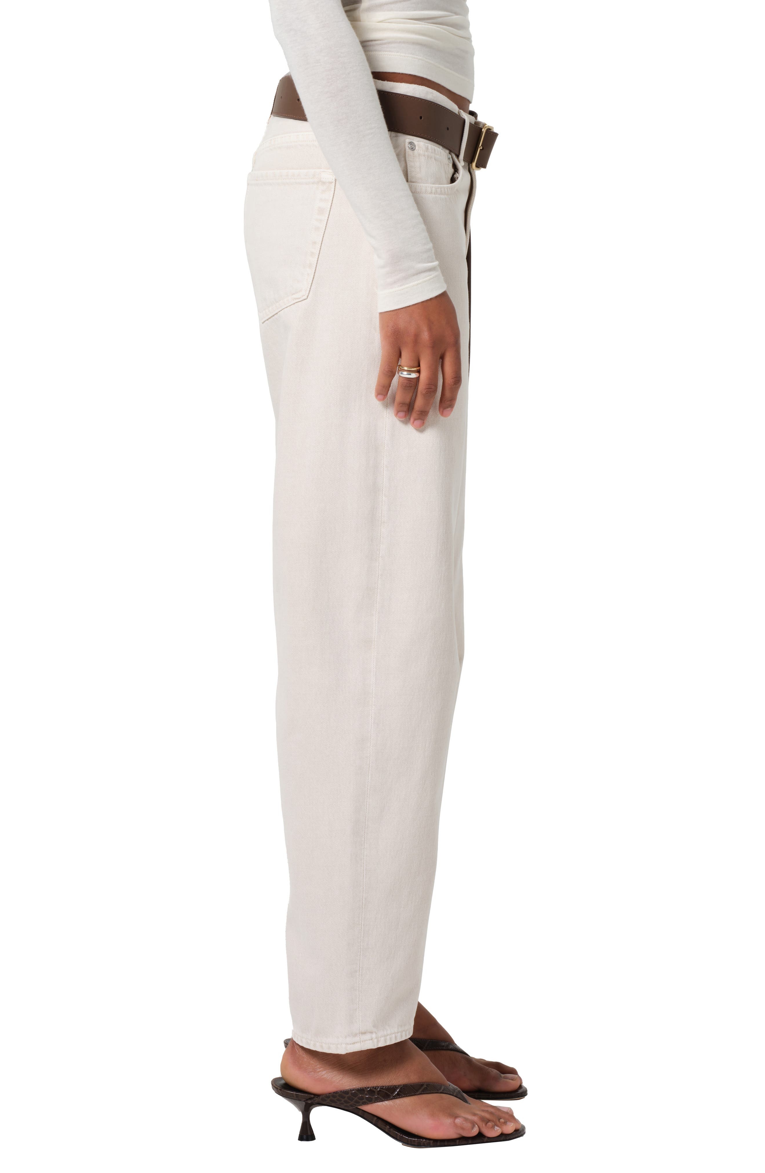 Citizens of Humanity Miro High Waist Barrel Jeans in Almondette at Nordstrom - 3