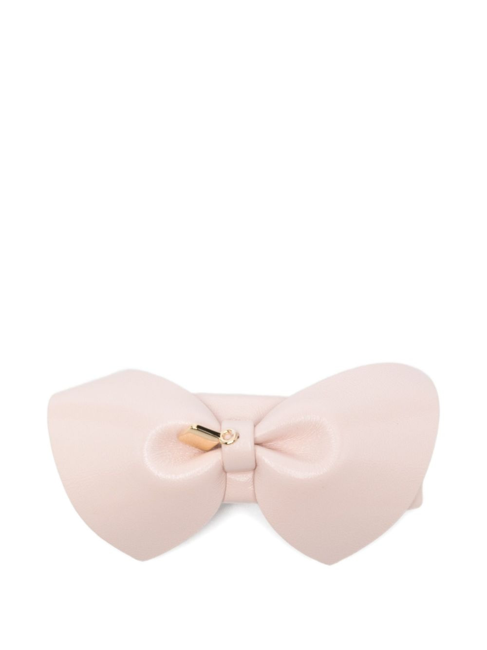 bow-detail leather hair clip - 1