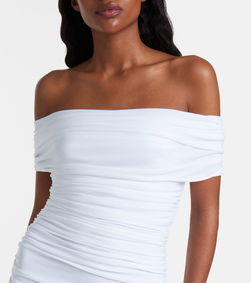 Ruched off-shoulder midi dress 3