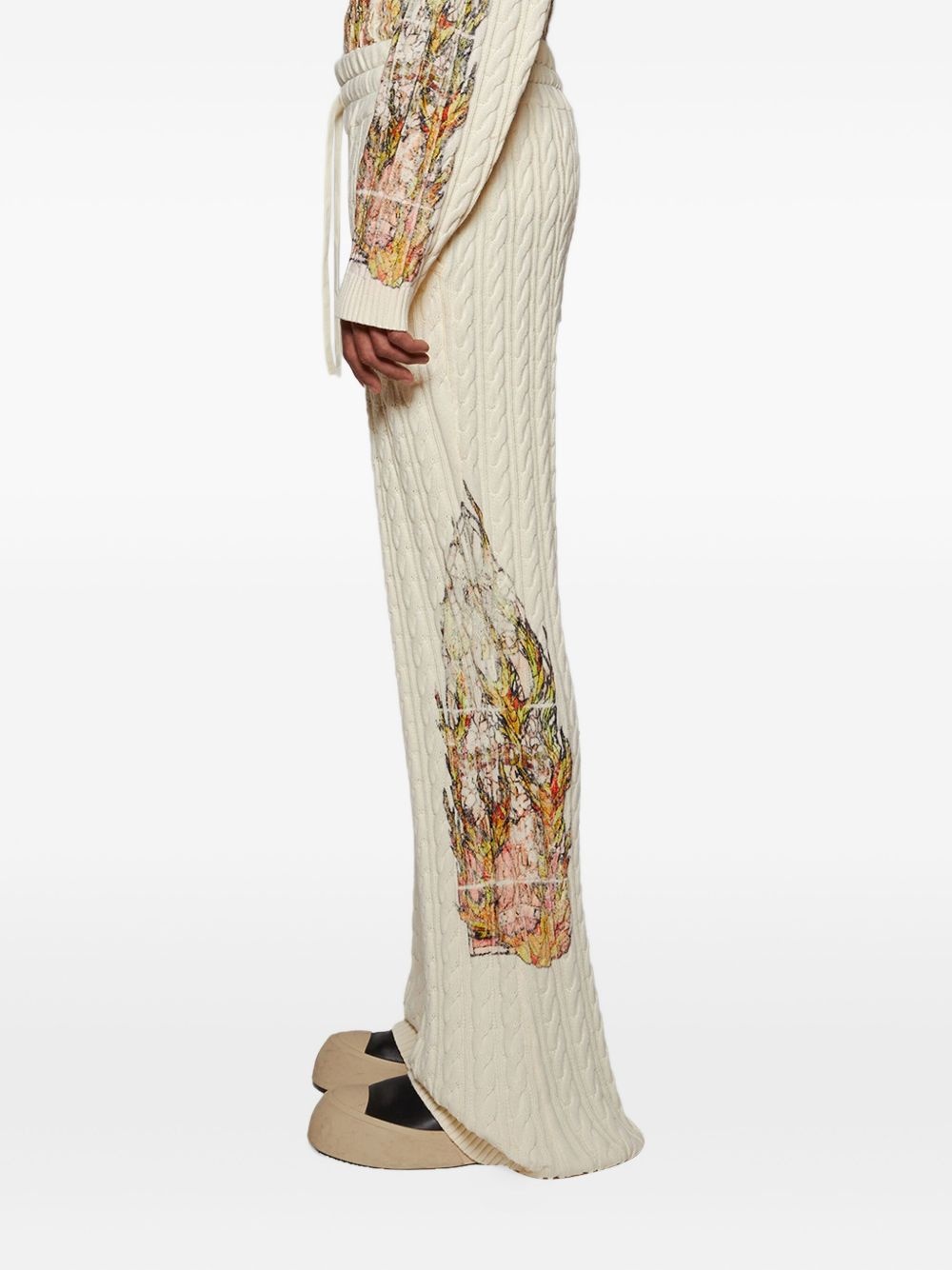 Flame Glass cable-knit trousers - 4