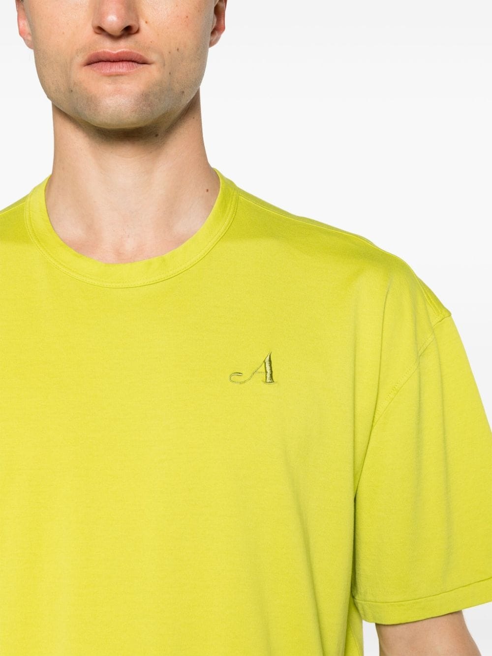logo-embroidered cotton T-shirt - 5