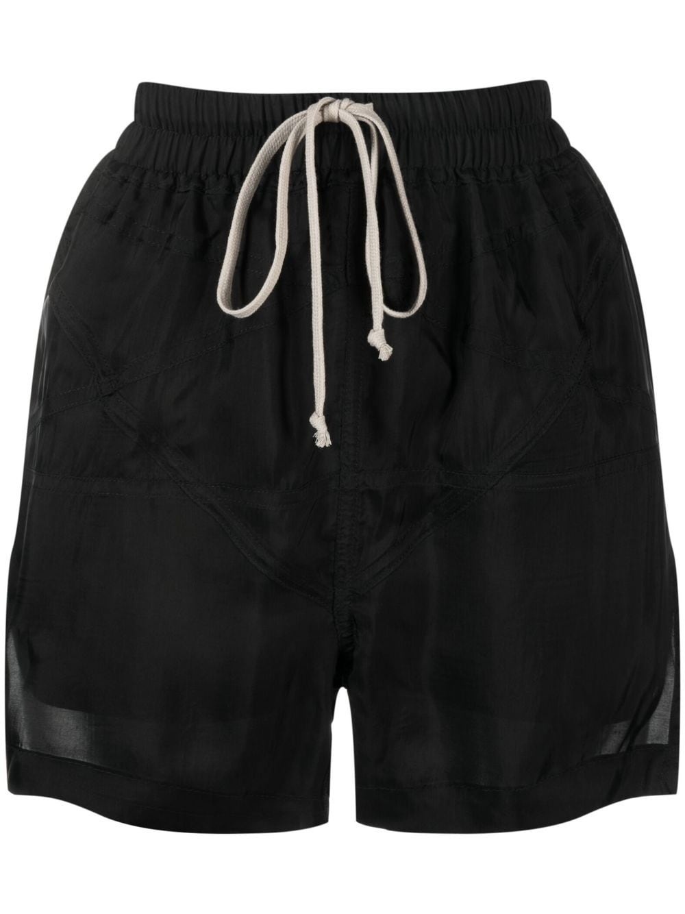 drawstring satin shorts - 1