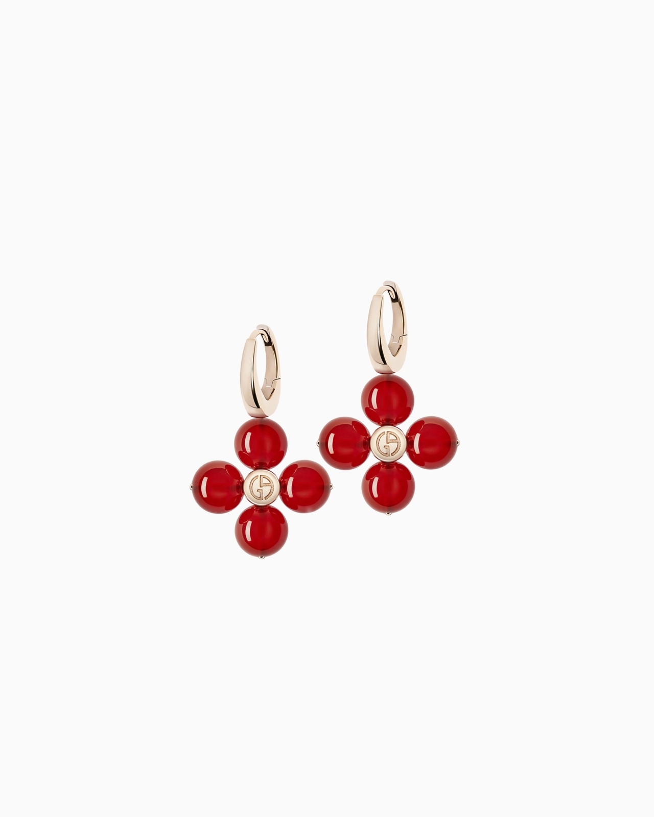 TAMARA EARRINGS IN 18K GOLD AND CARNELIAN 1