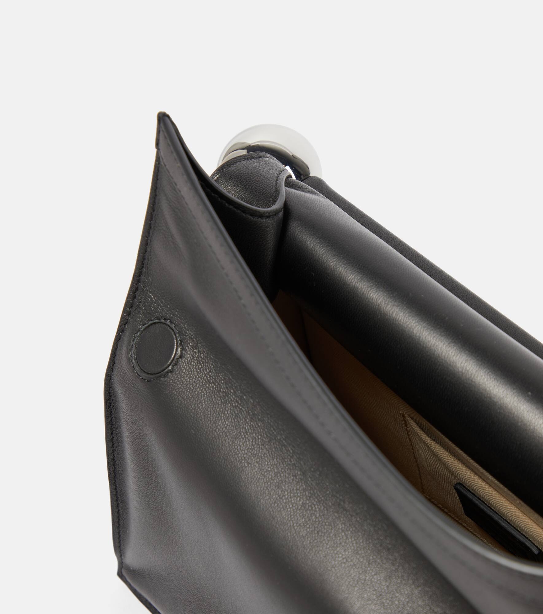 La Pochette Rond Carré leather clutch - 3