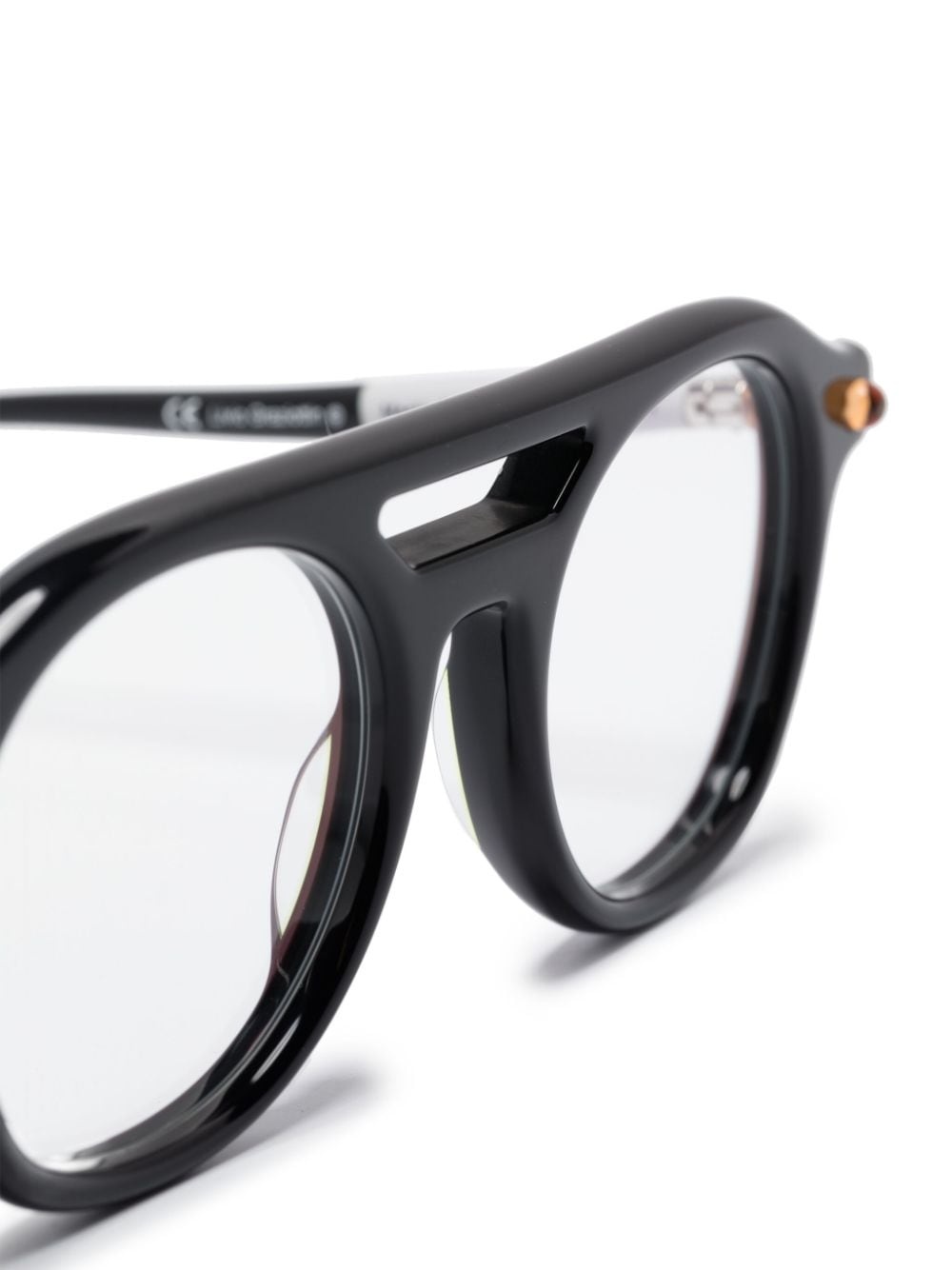 two-tone round-frame glasses - 3