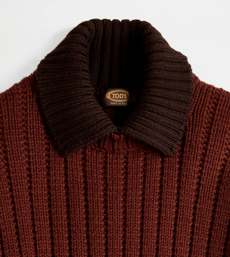 Tod's SWEATER IN WOOL - BROWN outlook