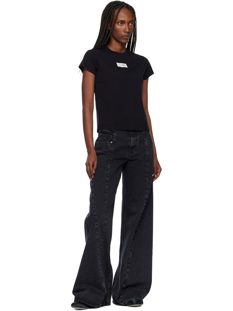 MM6 Maison Margiela Black Numeric Cotton T-shirt outlook