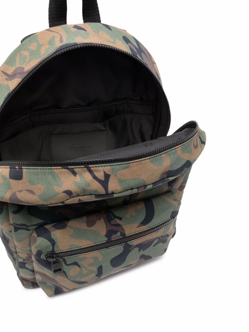 logo-print camouflage backpack - 5