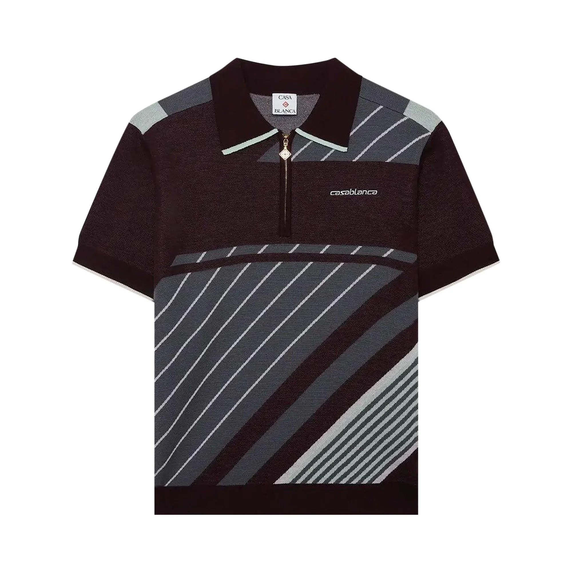 Casablanca Diagonal Sporty Polo 'Purple' - 1