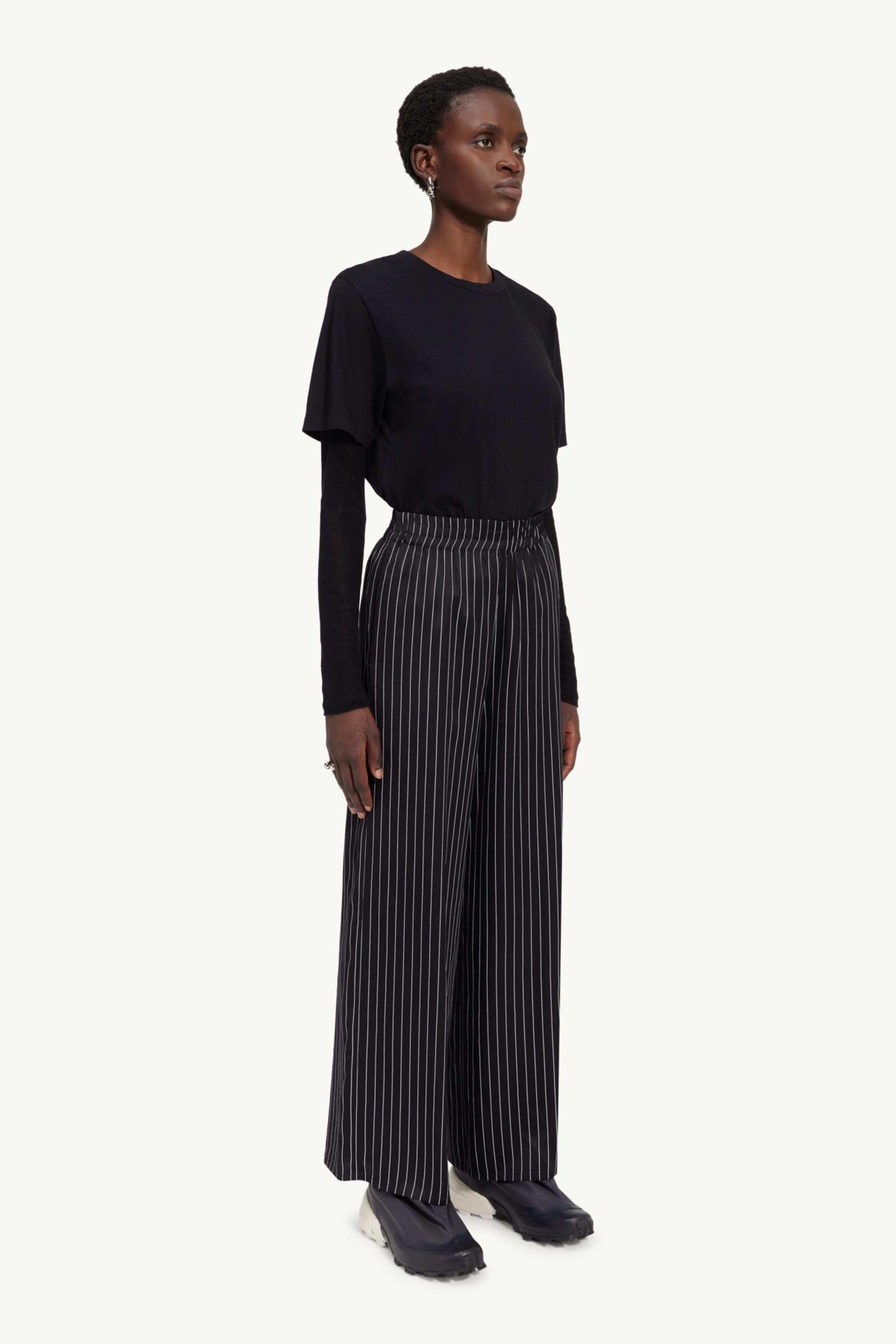 Fluid stripe trousers - 3