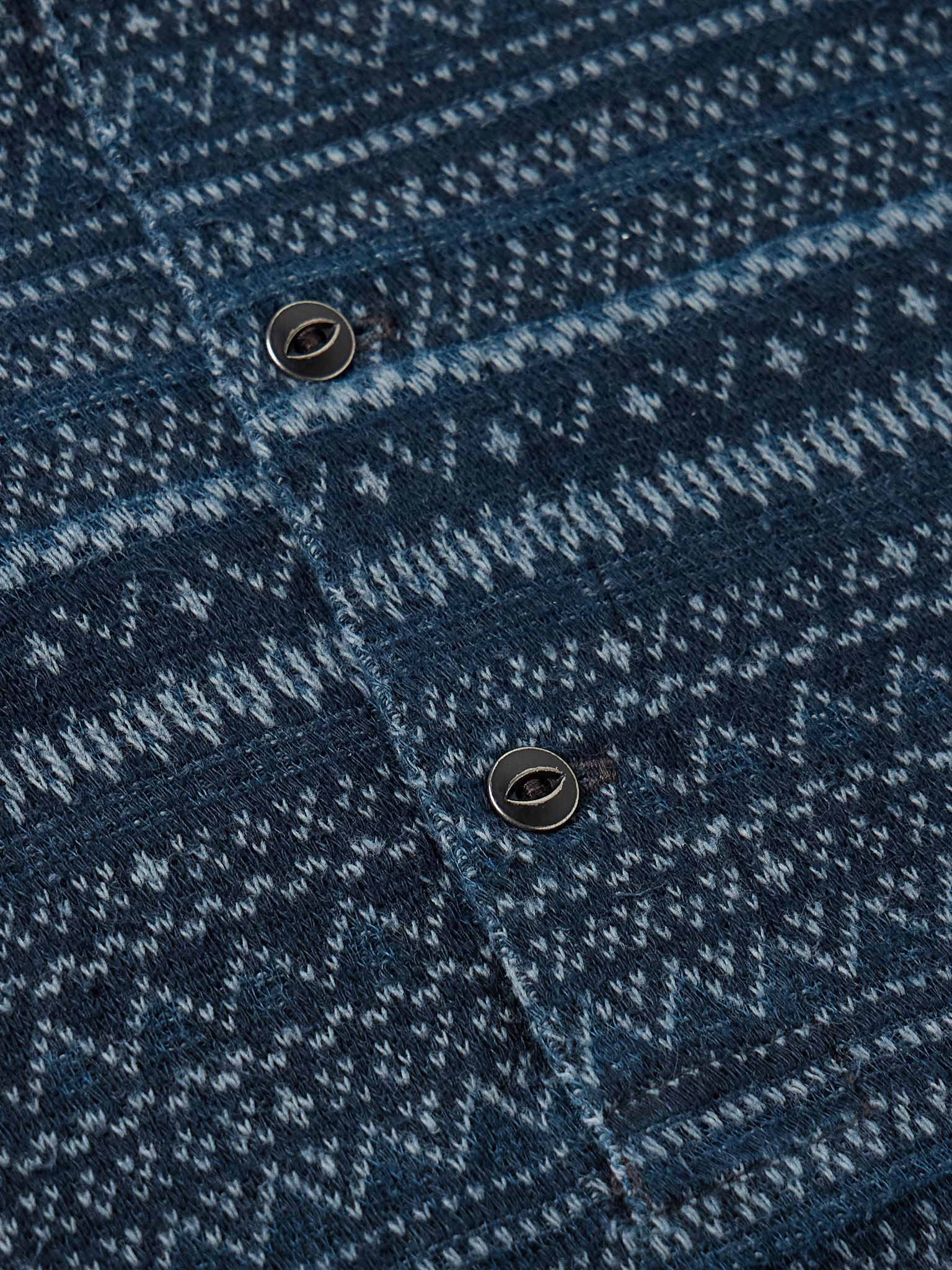 Jack Fair Isle Cotton Sweater Blue - 5