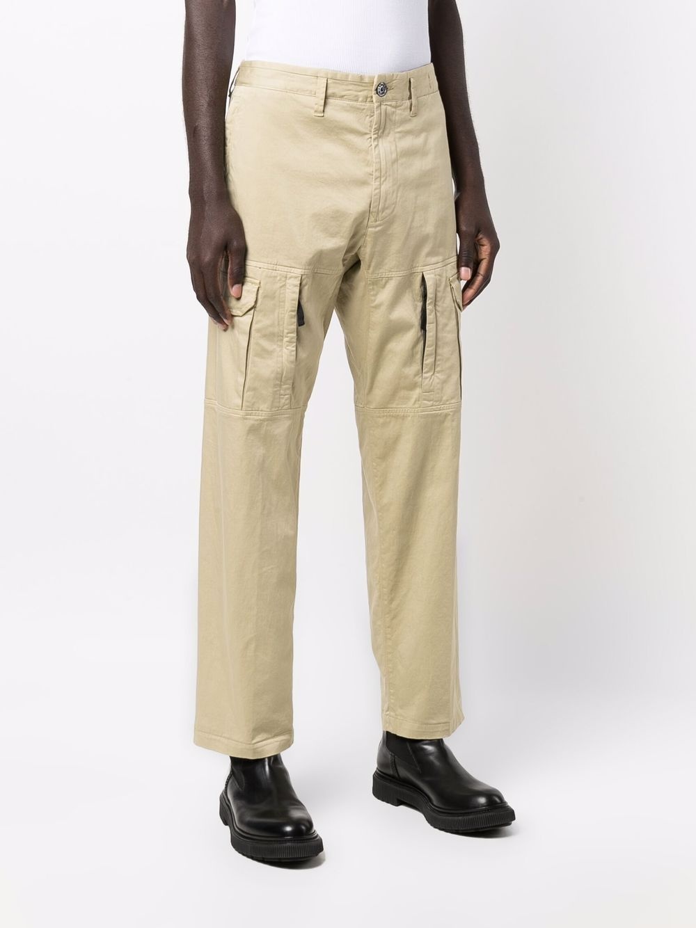 compass badge cargo trousers - 3