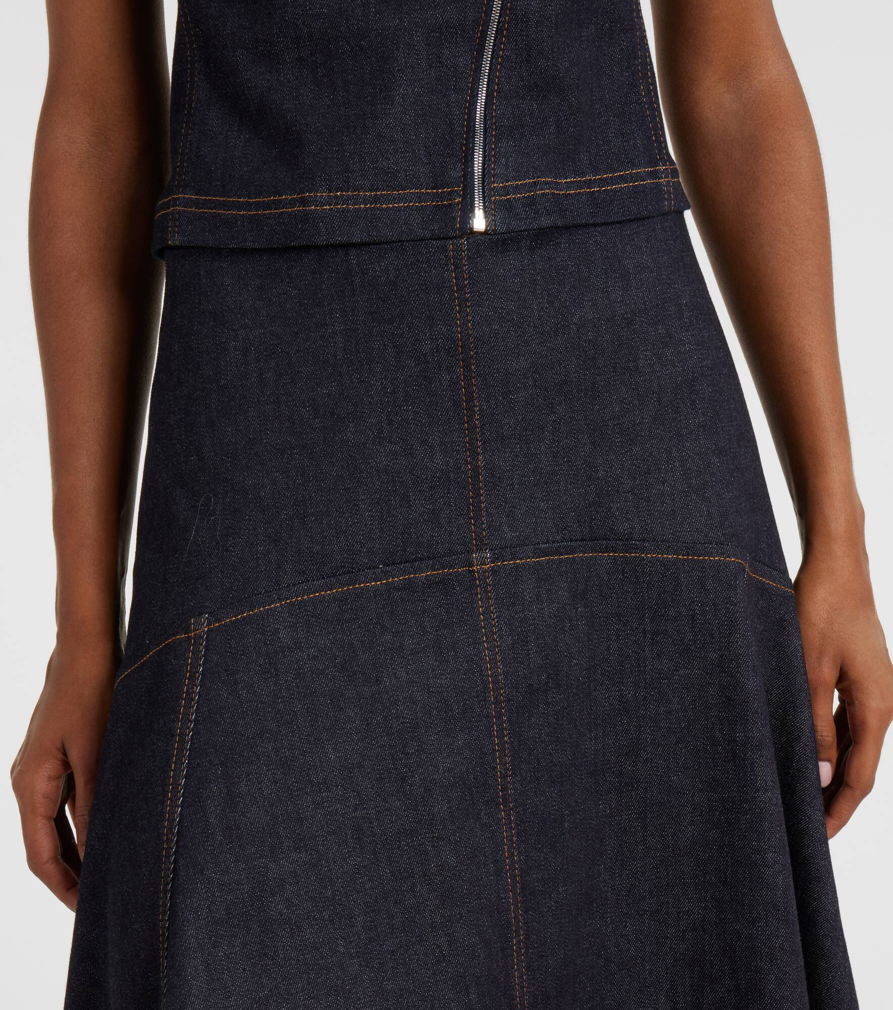 Triangle De-Nîmes denim midi skirt - 4