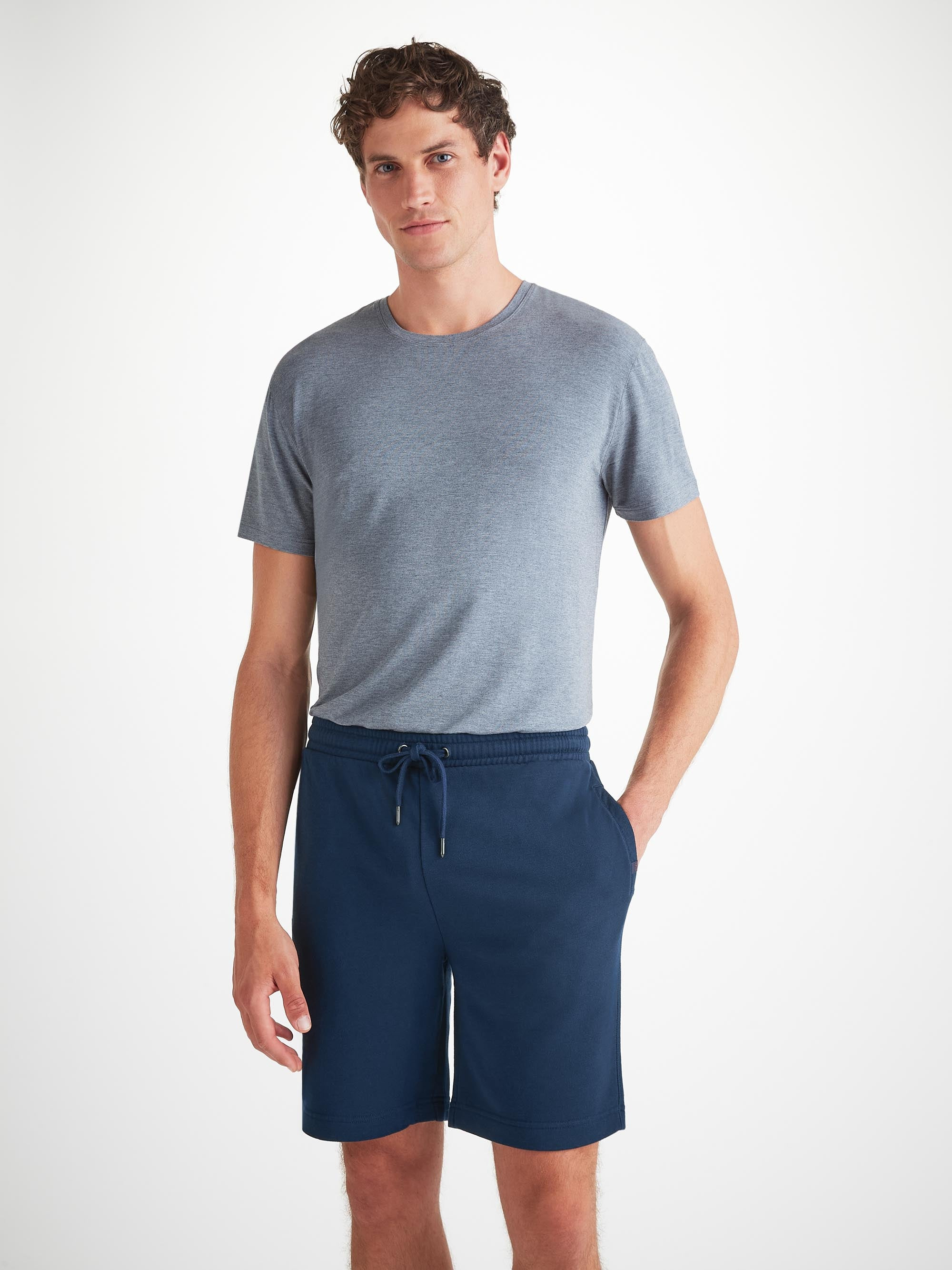 Men's Sweat Shorts Quinn Cotton Modal Navy - 6