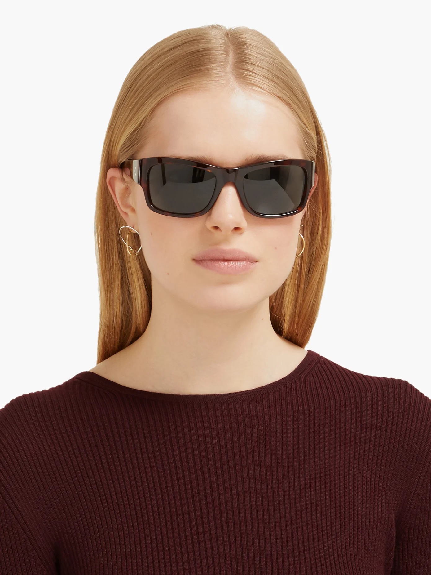 Rectangular acetate sunglasses - 2