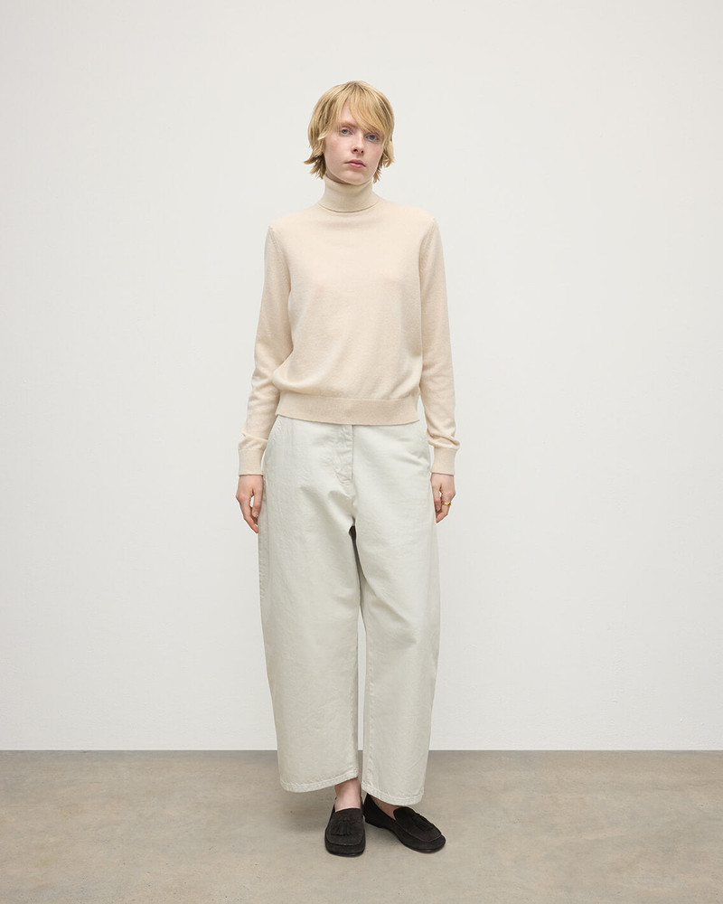 Johnstons of Elgin Classic Cashmere Cream Roll Neck Jumper outlook