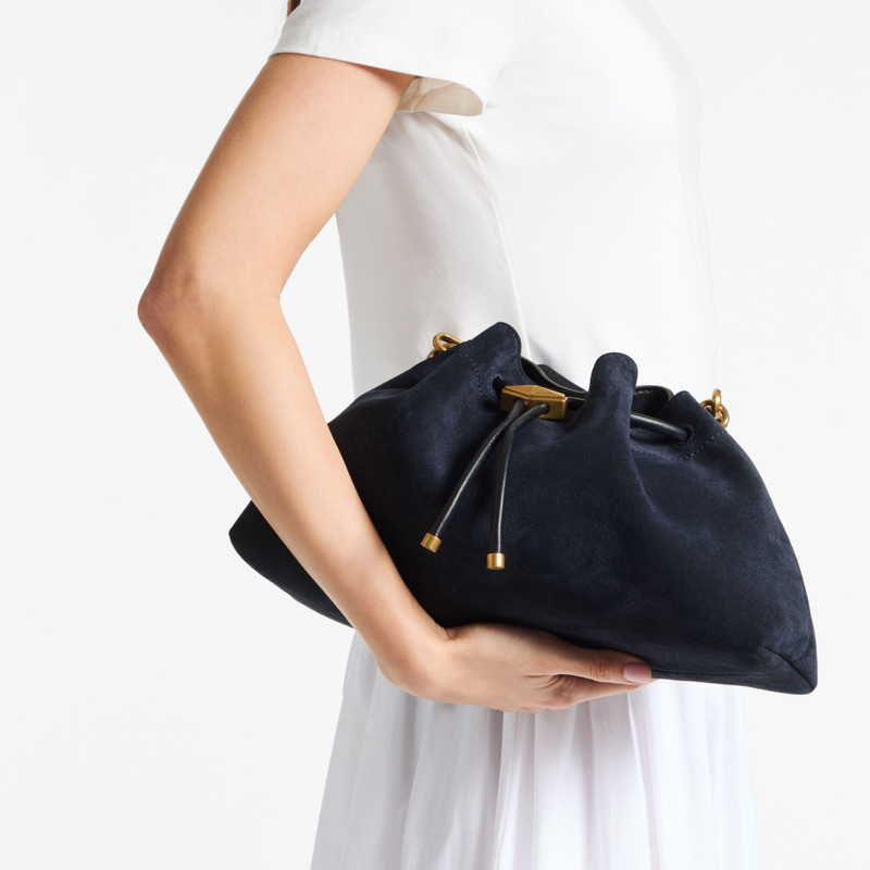 JIMMY CHOO Cinch Medium
Marine Suede Bucket Bag outlook