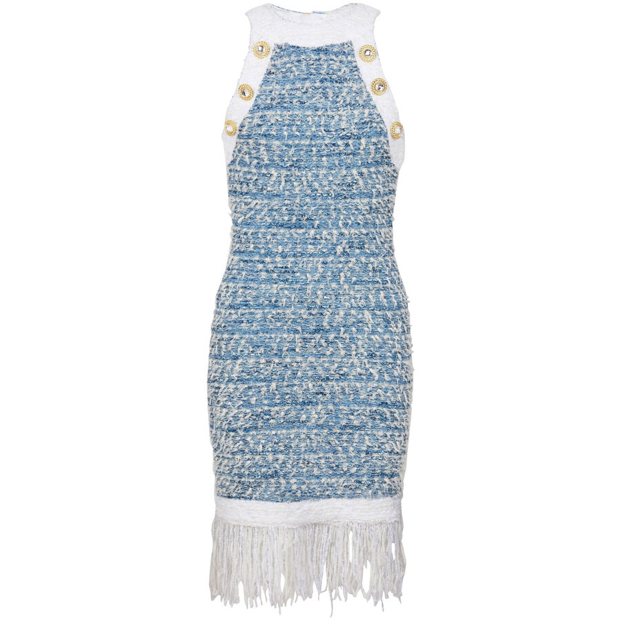 Balmain Fringed Tweed Minidress - 5