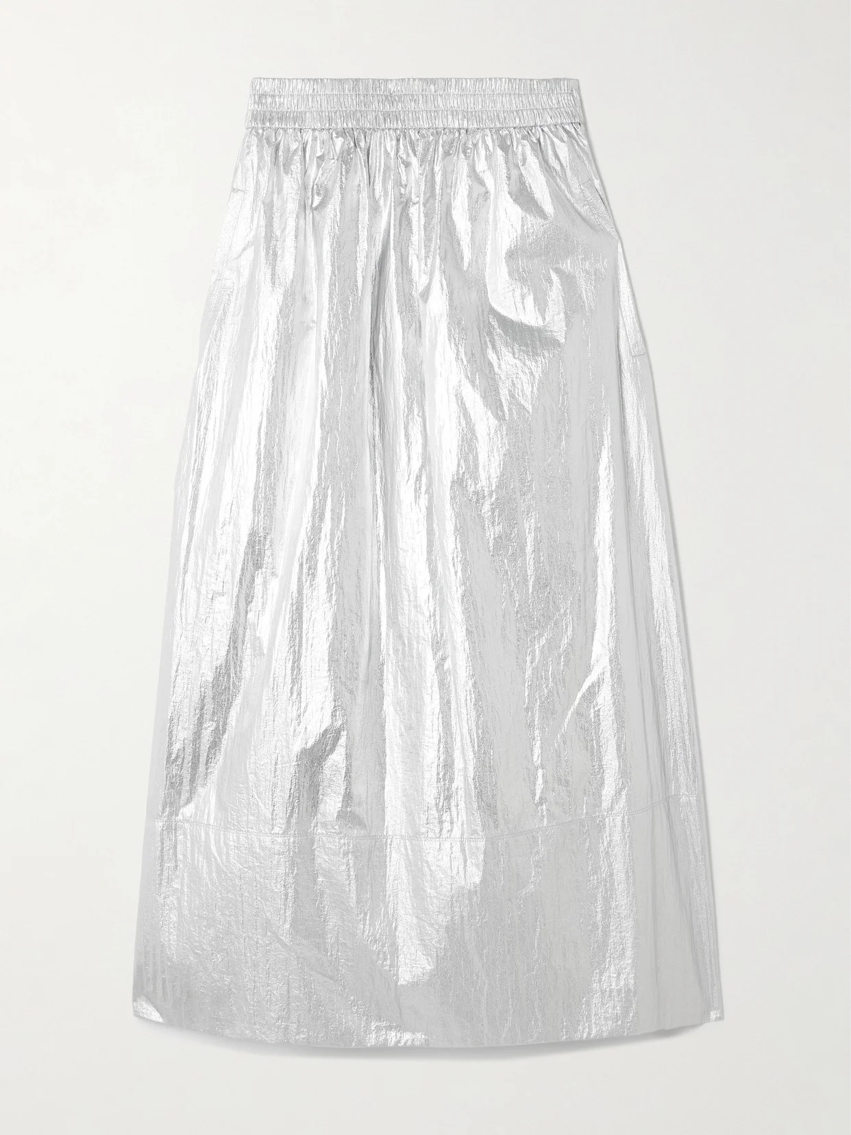 Metallic Shell Midi Skirt - 1