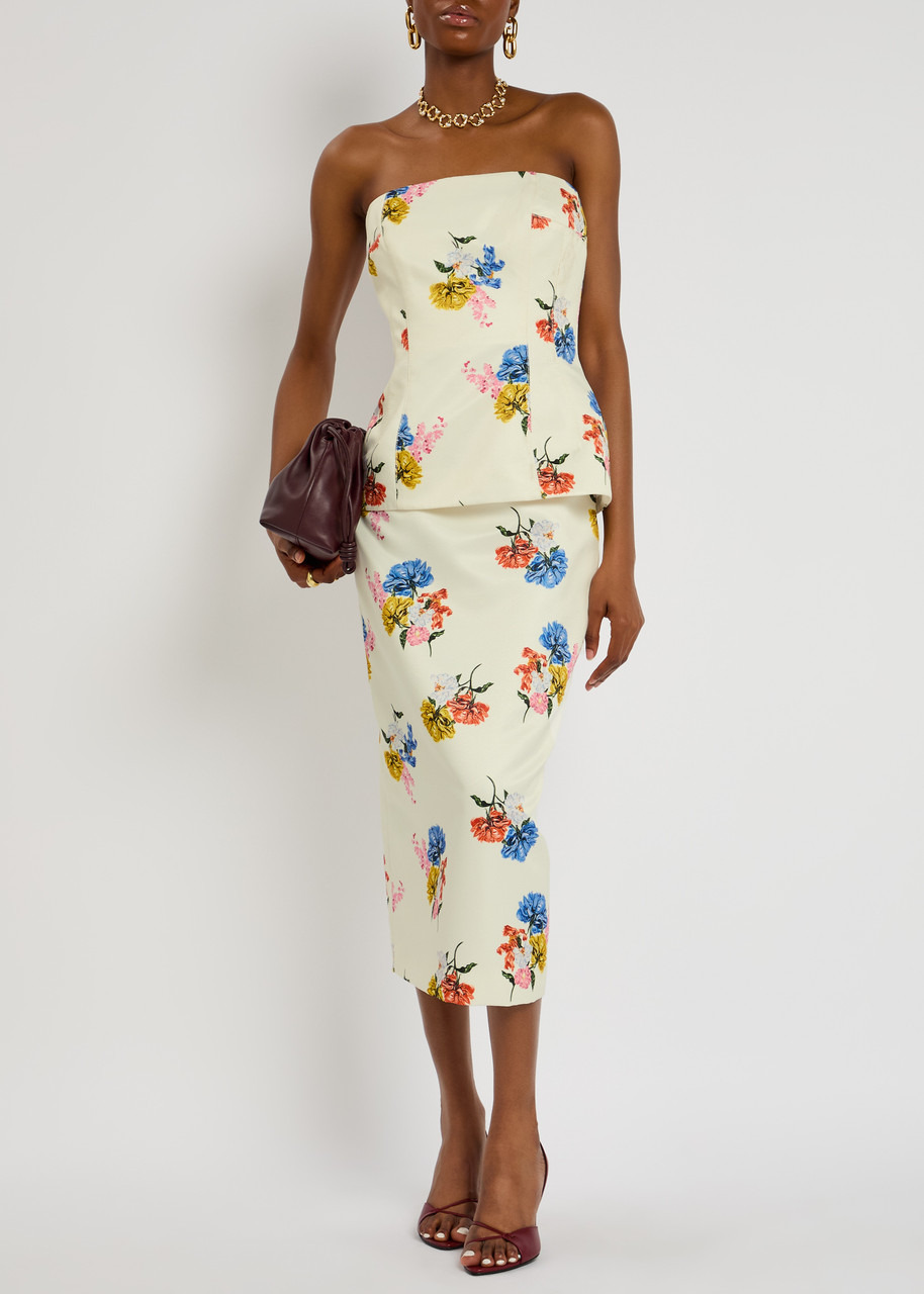 Emilia Wickstead Lorelei Floral-printed Faille Midi Skirt - 4