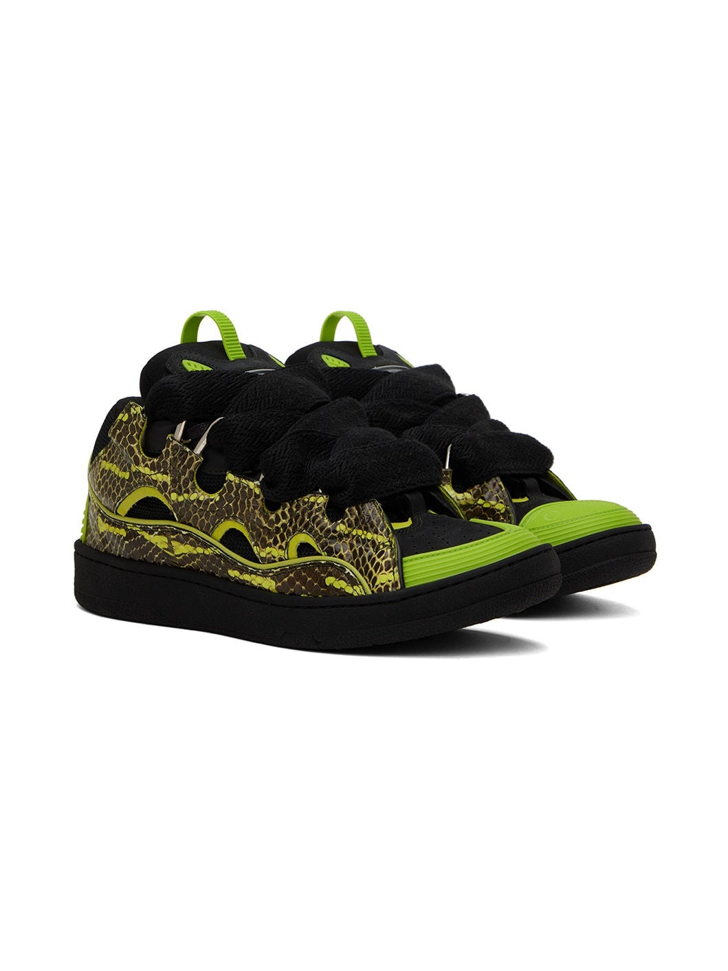 Green & Black Curb Sneakers - 4