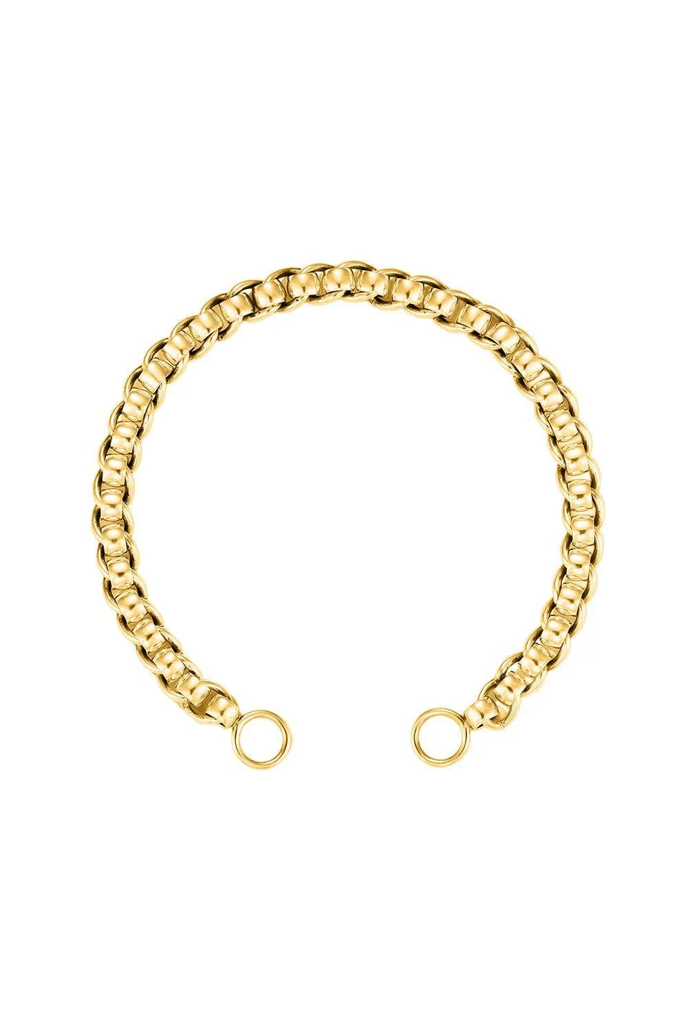 Rolling Curb Chain Bracelet - Yellow Gold - 6in - 1