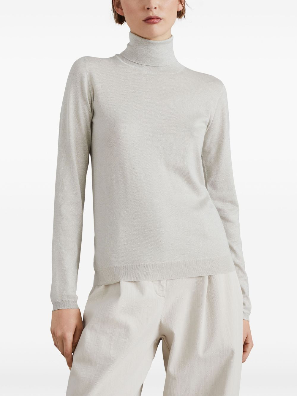 Brunello Cucinelli Women Cashmere Turtle-Neck Sweater - 3