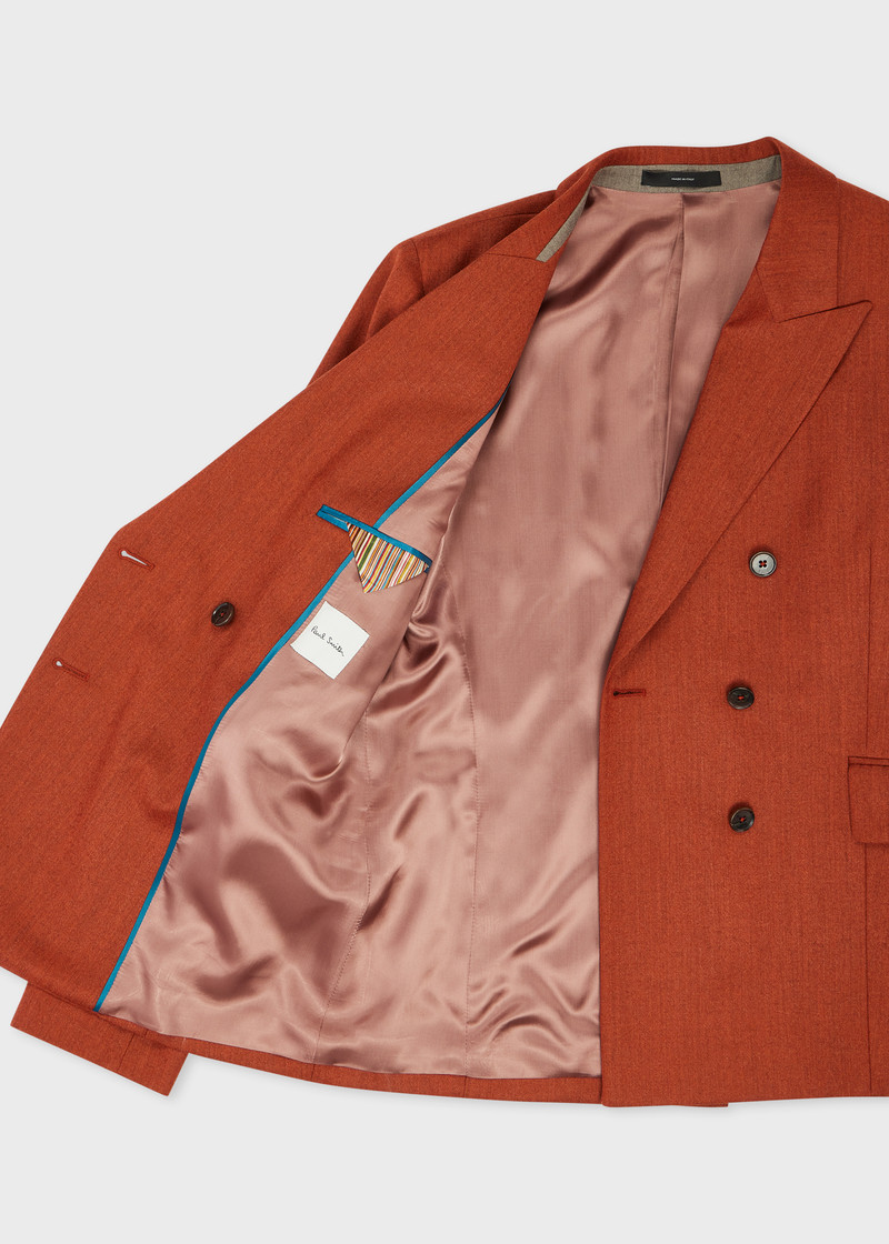 Women's Rust Wool-Cashmere Flannel Blazer 4