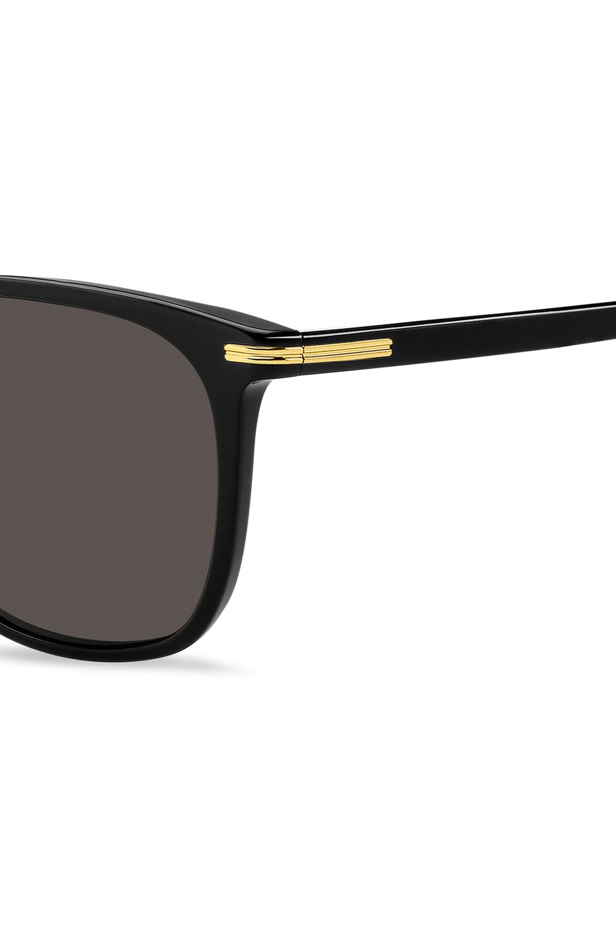 BLACK-ACETATE SUNGLASSES WITH GOLD-TONE TRIMS - 2