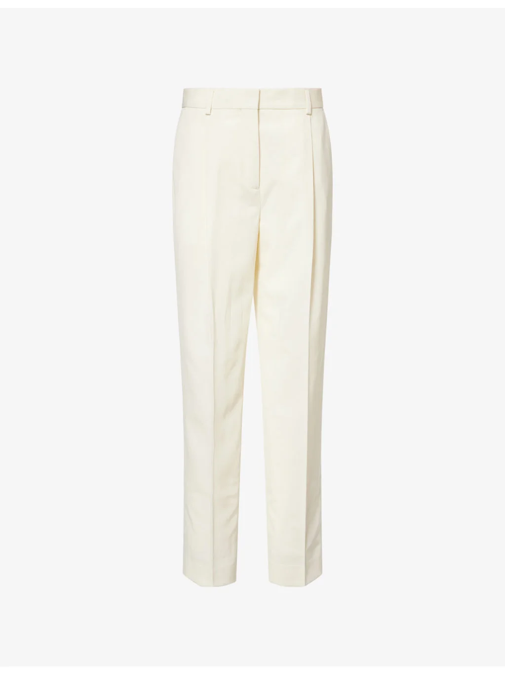 Pleated Straight-Leg Woven Trousers - 1