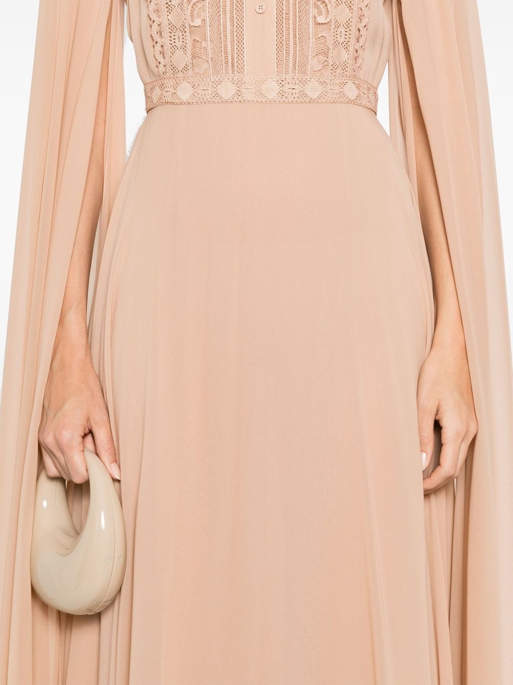 lace-trim gown - 5