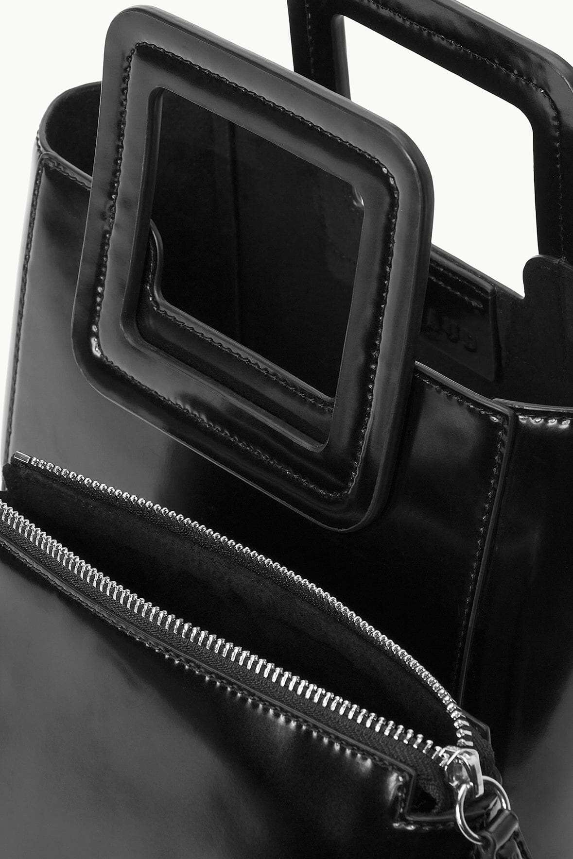 STAUD MINI SHIRLEY LEATHER BAG BLACK - 4