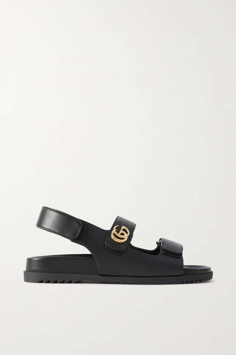 Moritz logo-embellished leather slingback sandals 1