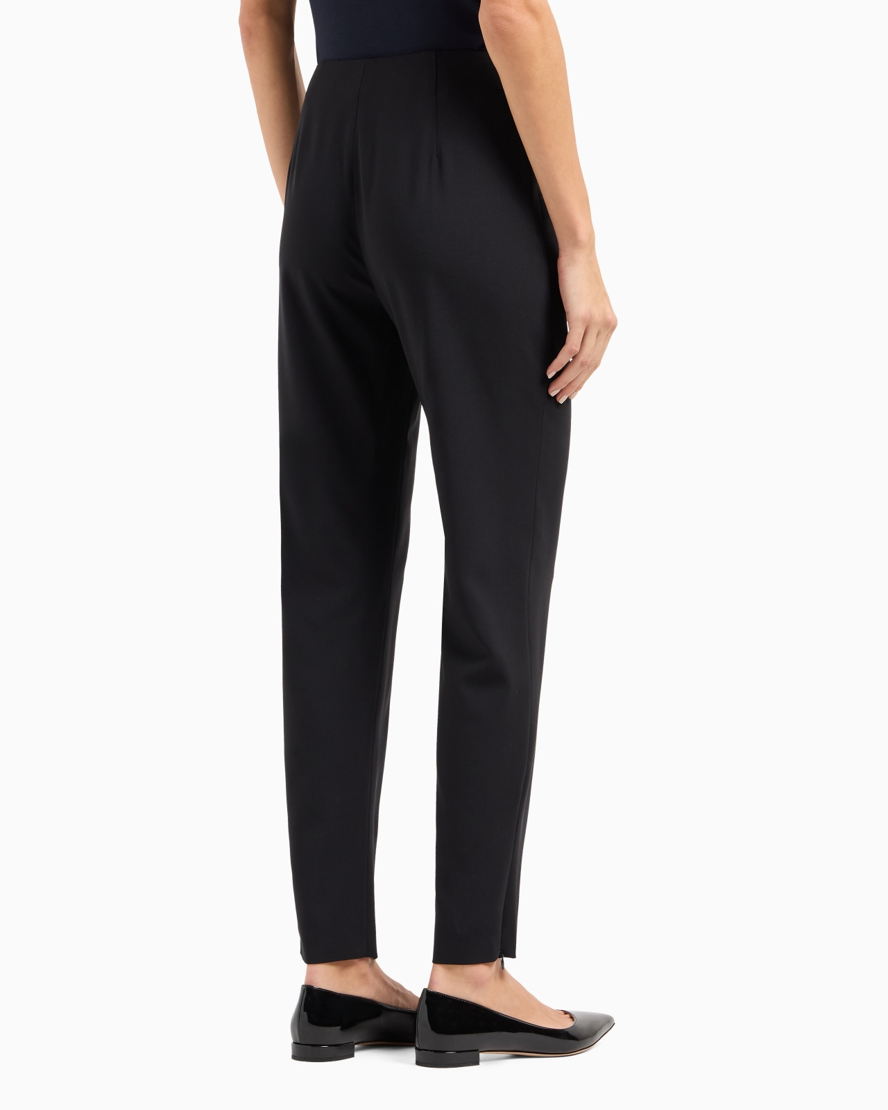 Four season cigarette pants in wool crepe - 3