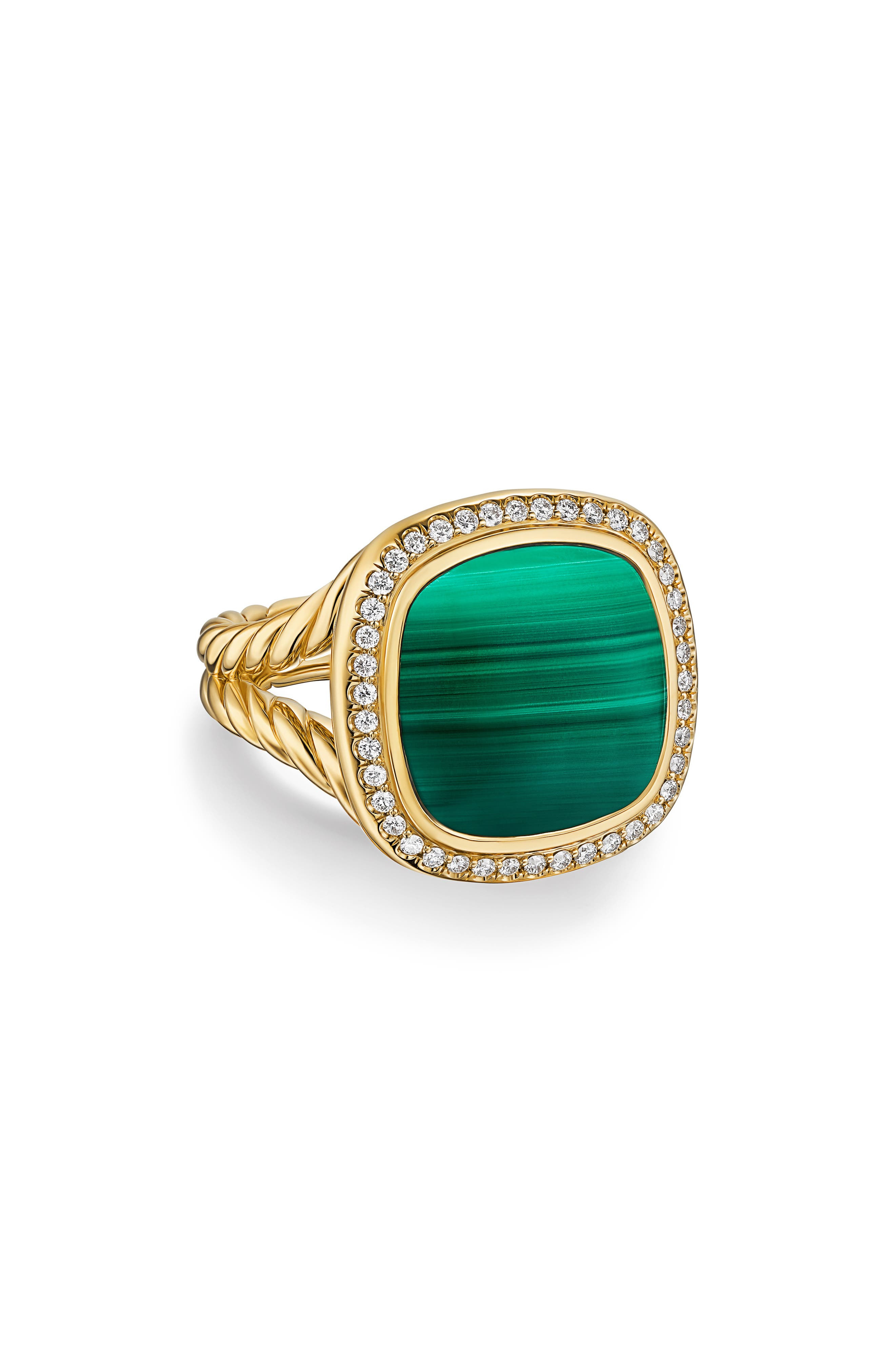 David Yurman Albion Ring in 18K Gold with Diamonds in Green/18K Gold at Nordstrom - 2