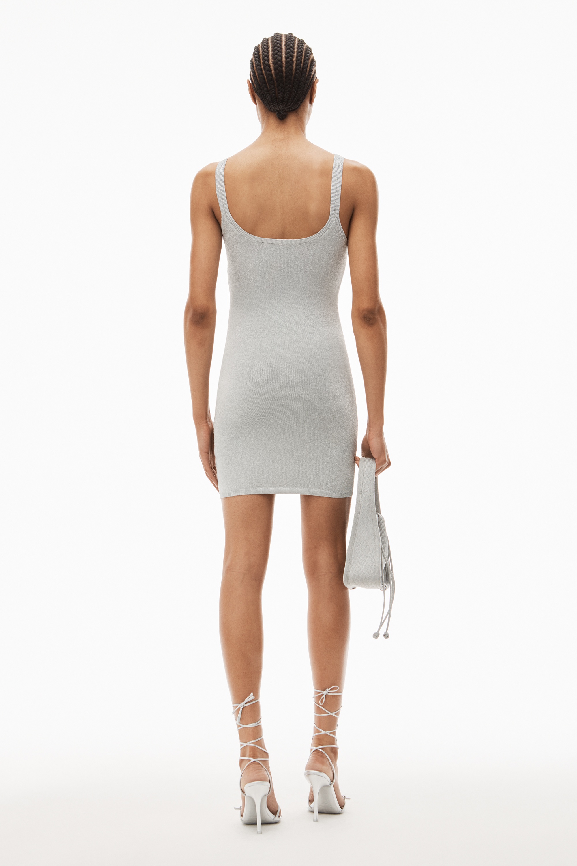 Alexander Wang CAMI TANK DRESS IN LUREX | REVERSIBLE