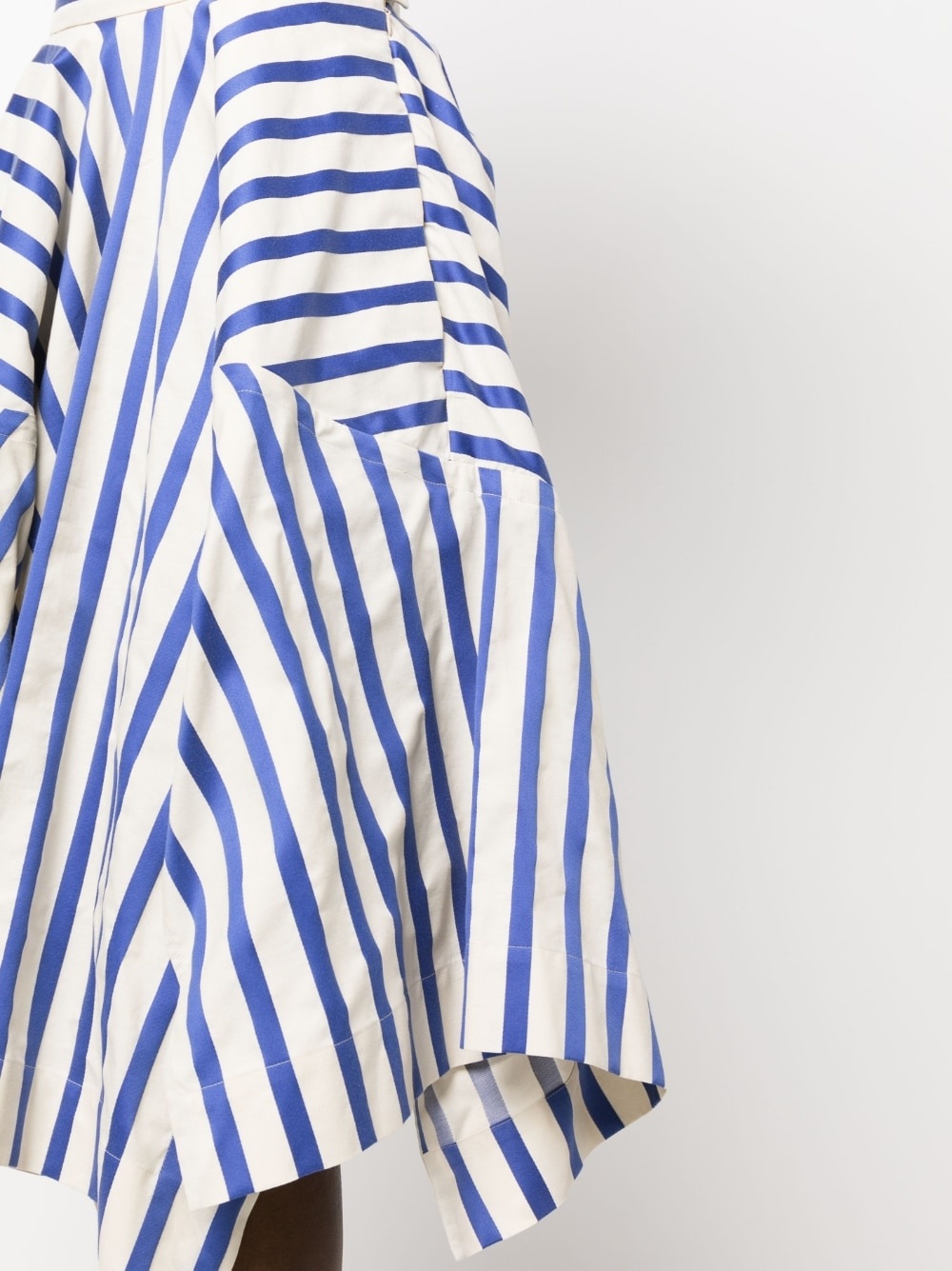 asymmetric striped skirt - 5